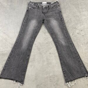 Dear John Jaxyn Bootcut Jeans Women's Size 26‎ Gray Frayed Hem Denim